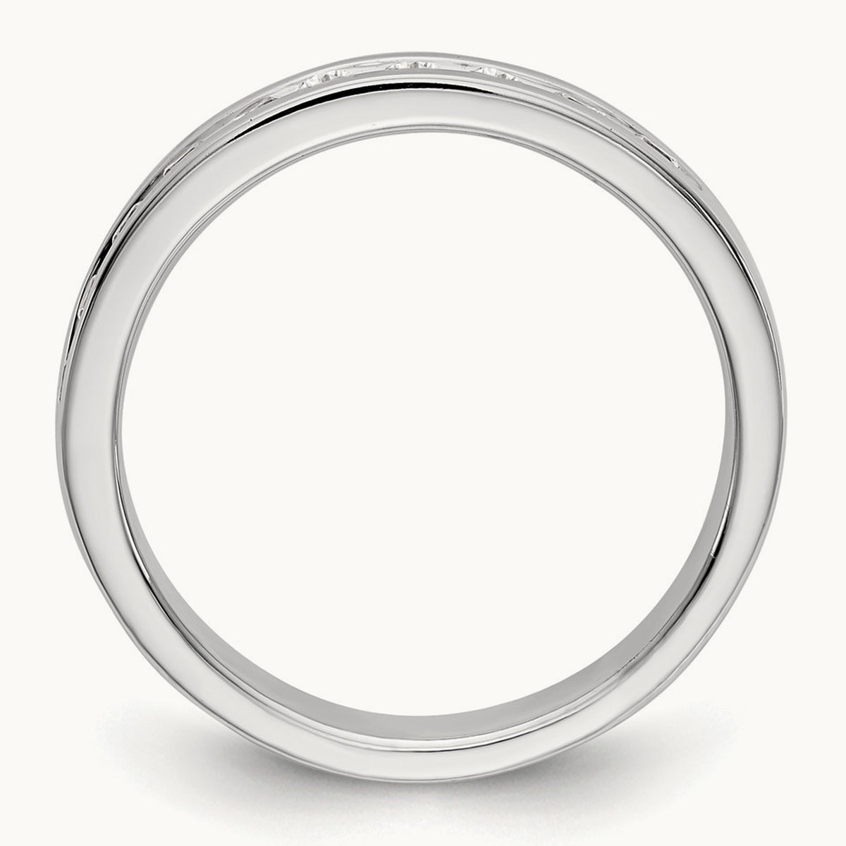 10-Stone Diamond Channel Band, 14K White Gold