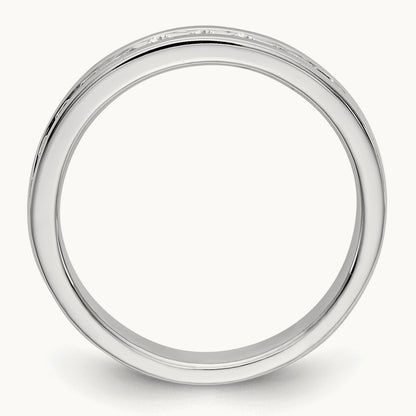 10-Stone Diamond Channel Band, 14K White Gold