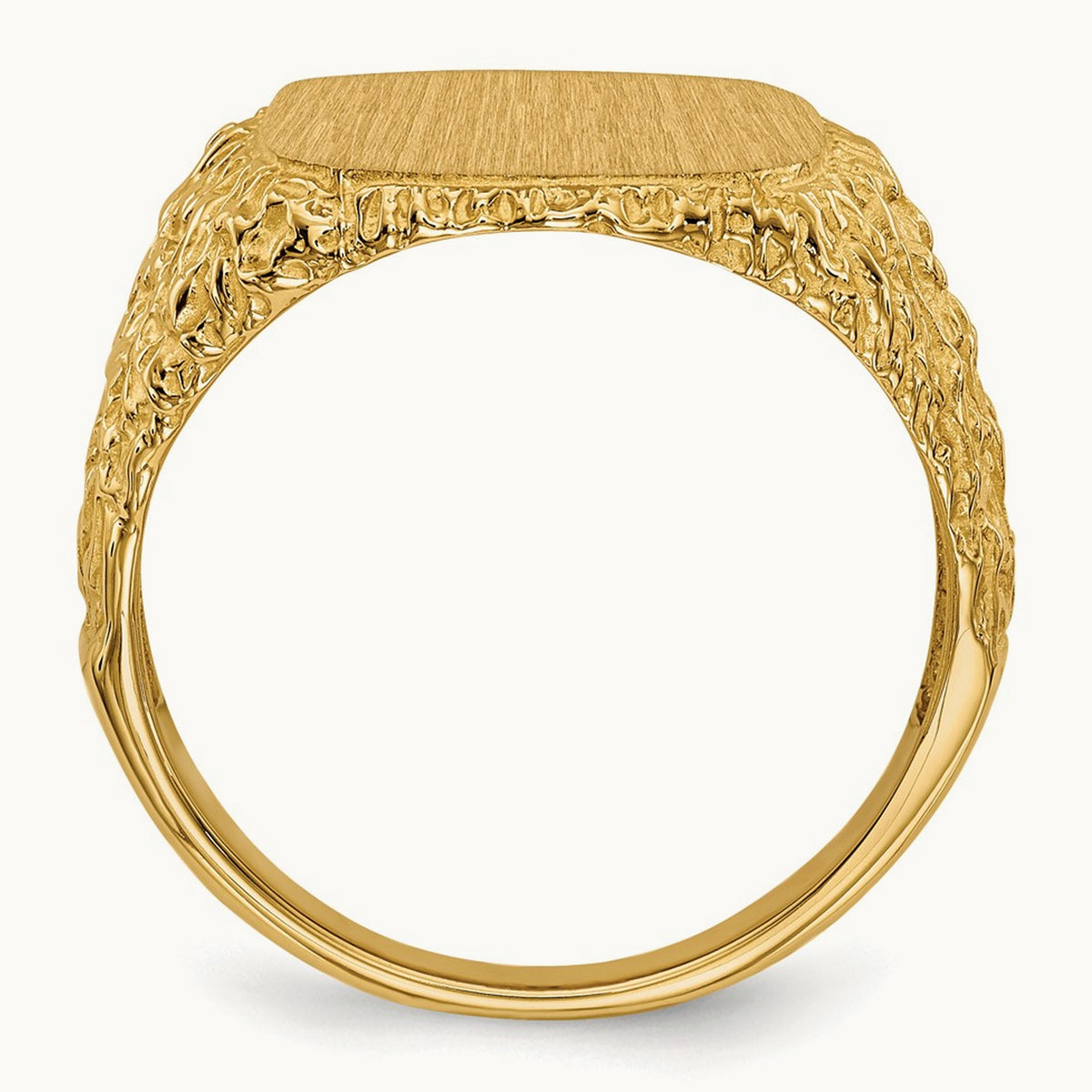 Open Back Mens Signet Ring — photo set