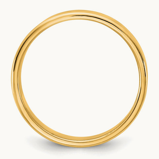 Lightweight Flat Band, 4.5mm, 10K Yellow Gold