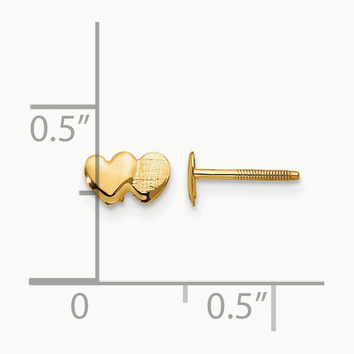 Madi K Double Heart Earrings, 14K
