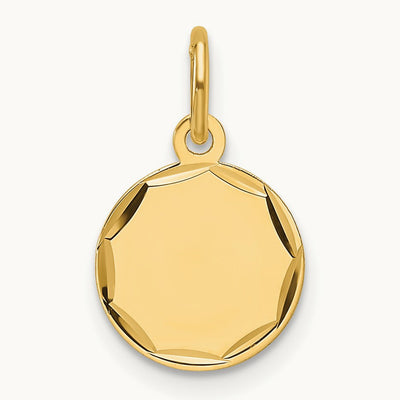 Etched .011 Gauge Engravable Round Disc Charm — photo set