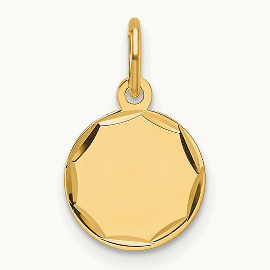 Etched .011 Gauge Engravable Round Disc Charm — photo set