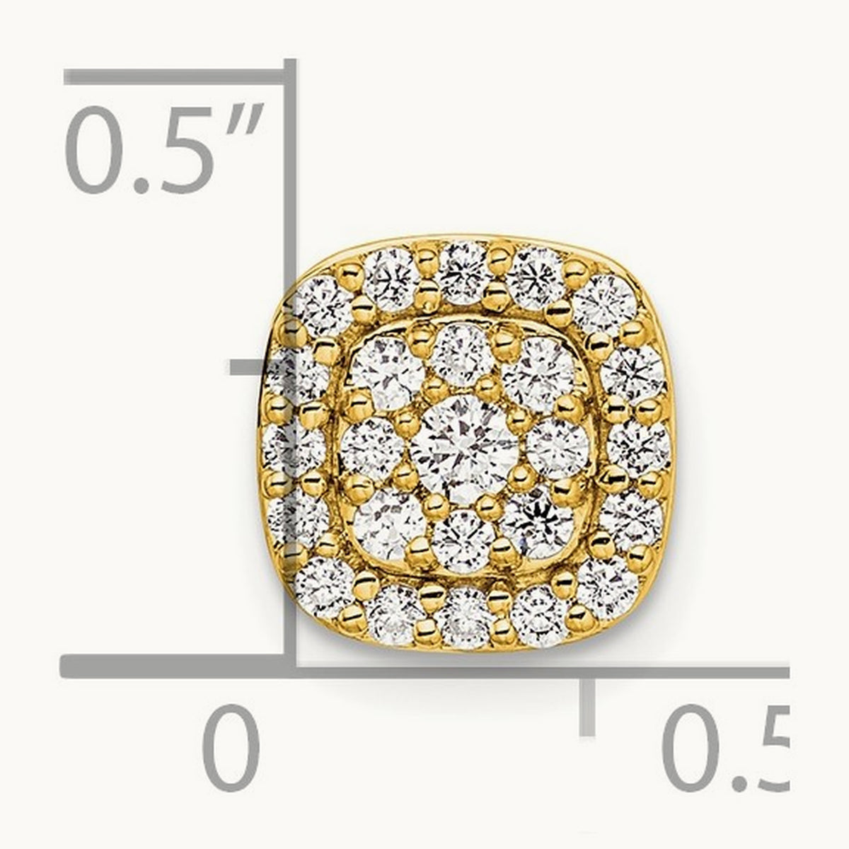 Chain Slide Pendant, 0.25 ct tw Lab-Grown Diamond — 14K Yellow Gold