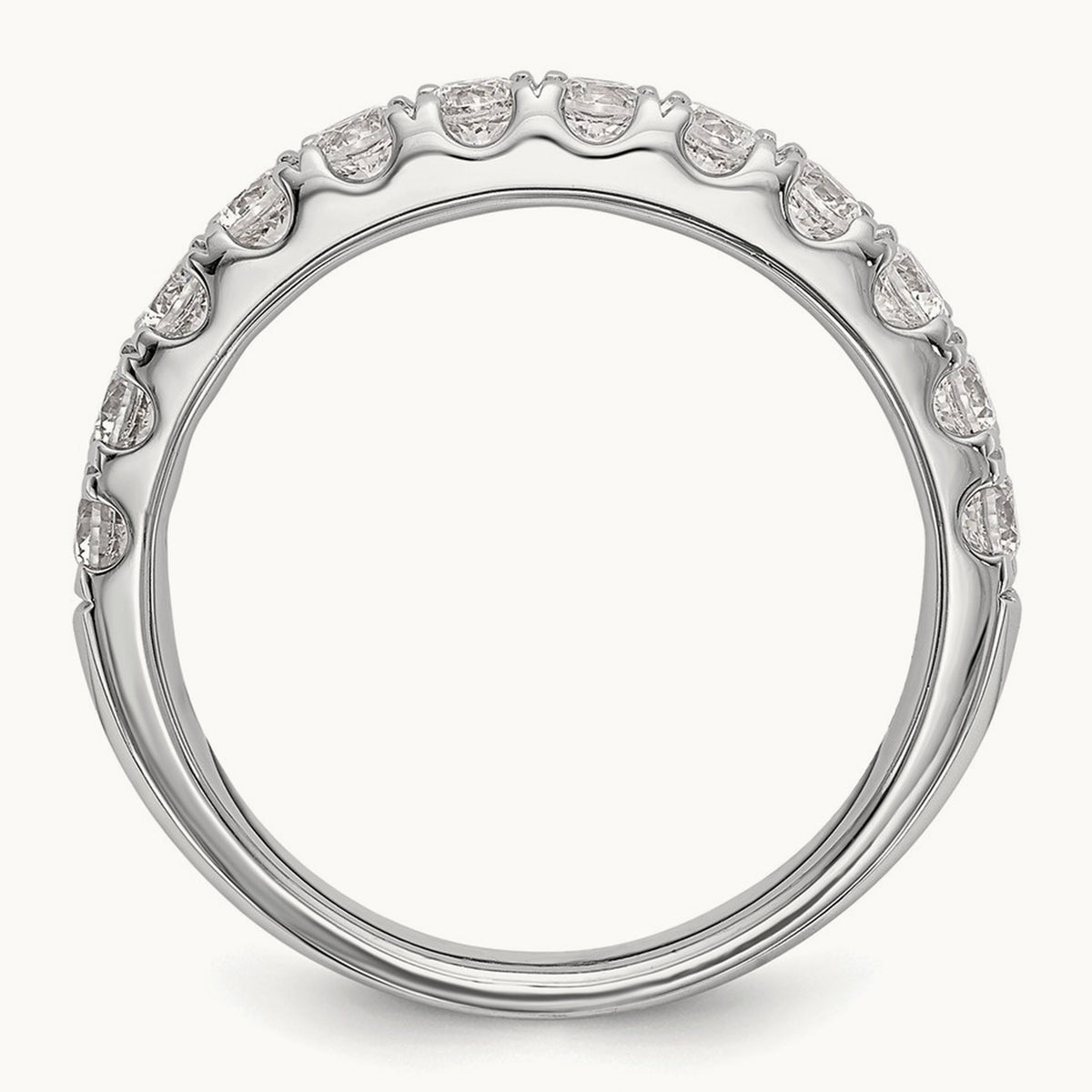 Diamond Wedding Band, 14K White Gold