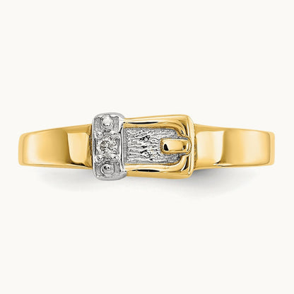 .01ct Diamond Buckle Toe Ring, 14K