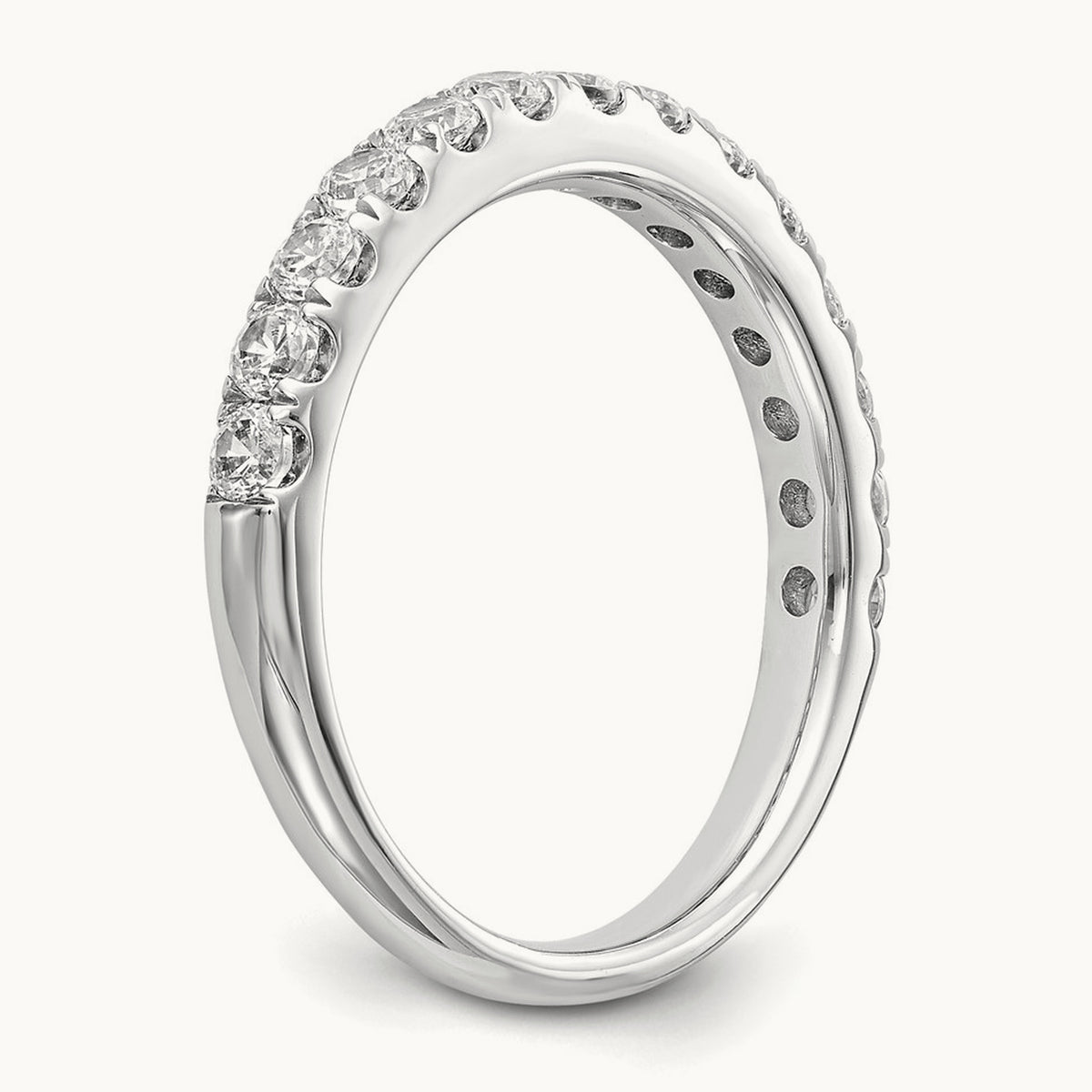 Wedding Band, 0.50-0.75 ct tw Lab-Grown Diamond — 3/4 ct, VS/SI (Great), 14K White Gold