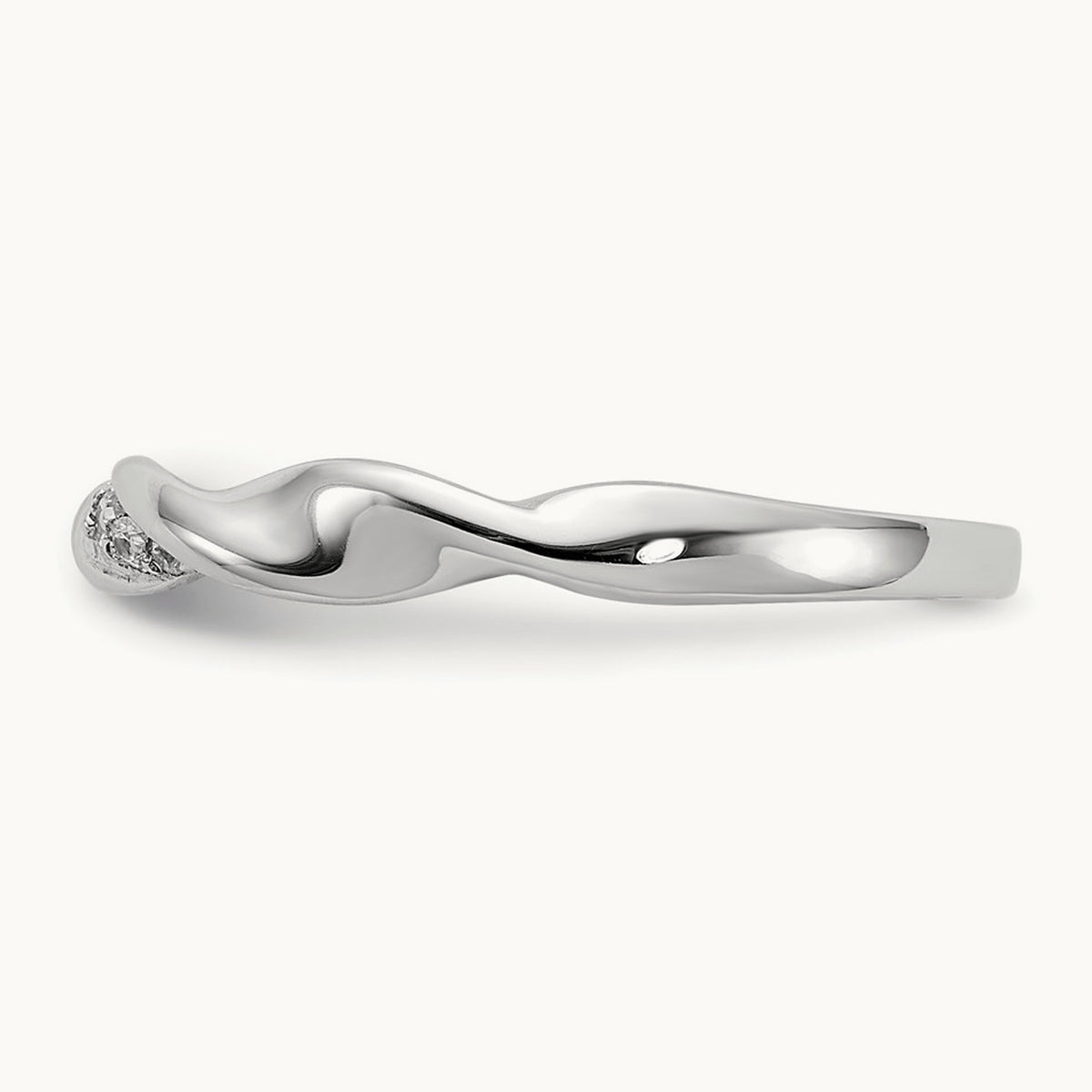 Diamond Fancy Twist Ring, 14K White Gold