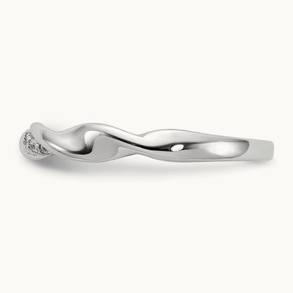 Diamond Fancy Twist Ring, 14K White Gold