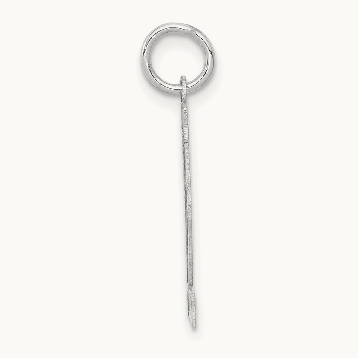 Medium Satin Number 22 Charm — 14K White Gold
