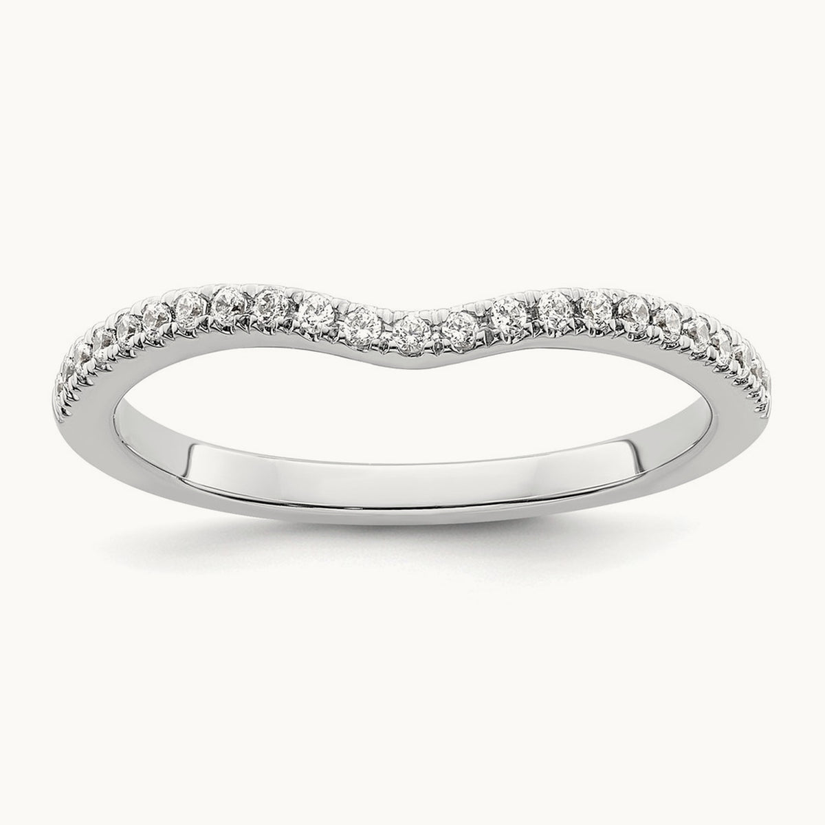 Diamond Wedding Band, 14K White Gold