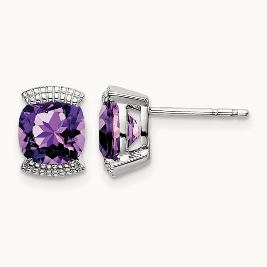 Amethyst Post Earrings — photo set