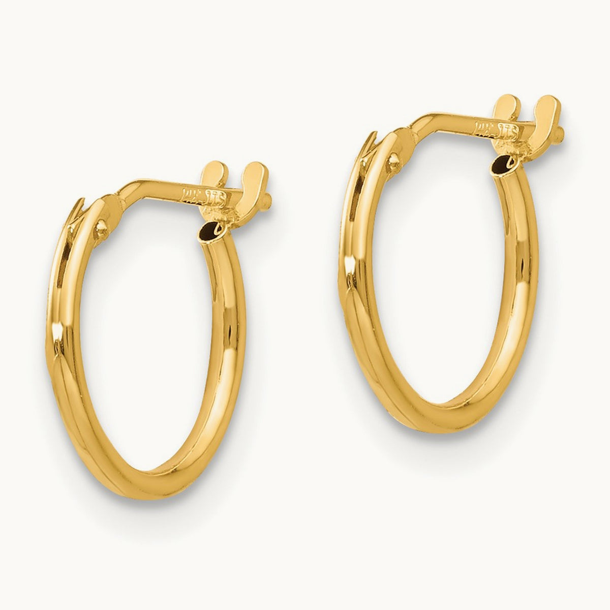 Endless Hoop Earrings — 14K Yellow Gold, 1mm