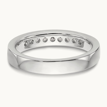 9- Stone ladies Band Mounting, 1.9mm, 14K White Gold