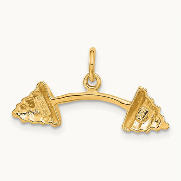 Barbell Charm, 14K