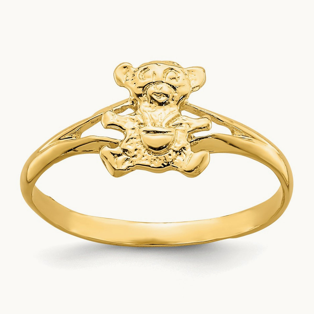 Teddy Bear Baby Ring, 14K
