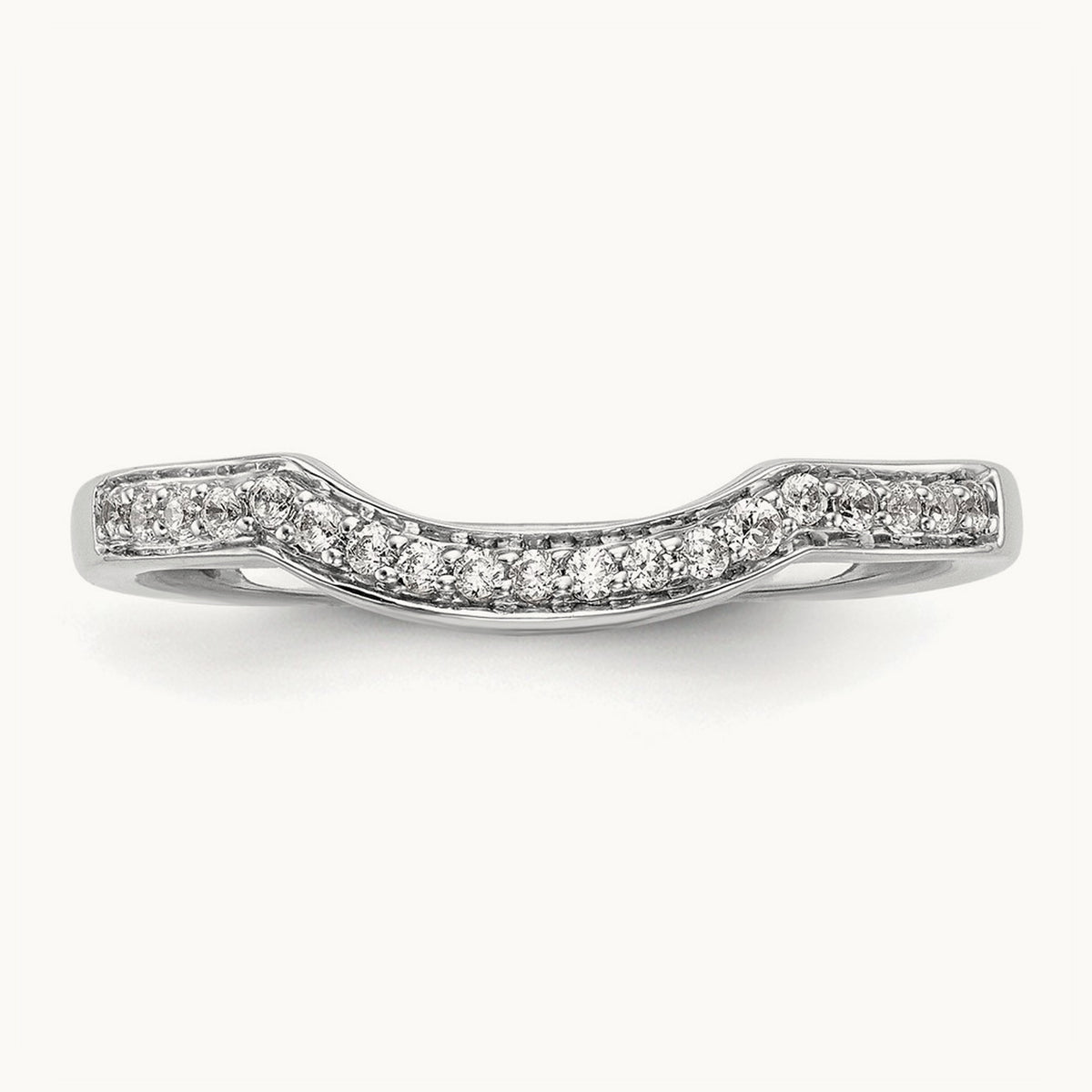 Diamond Wedding Band, 14K White Gold