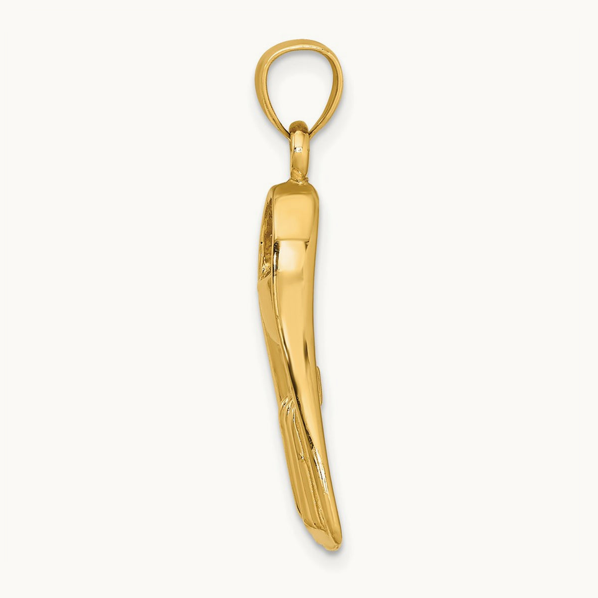 3-D Scuba Flipper Charm — 14K Yellow Gold, 28.85mm