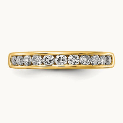 Channel Set Band, 0.10-1.00 ct tw Lab-Grown Diamond — 1/5 ct, 14K Yellow Gold