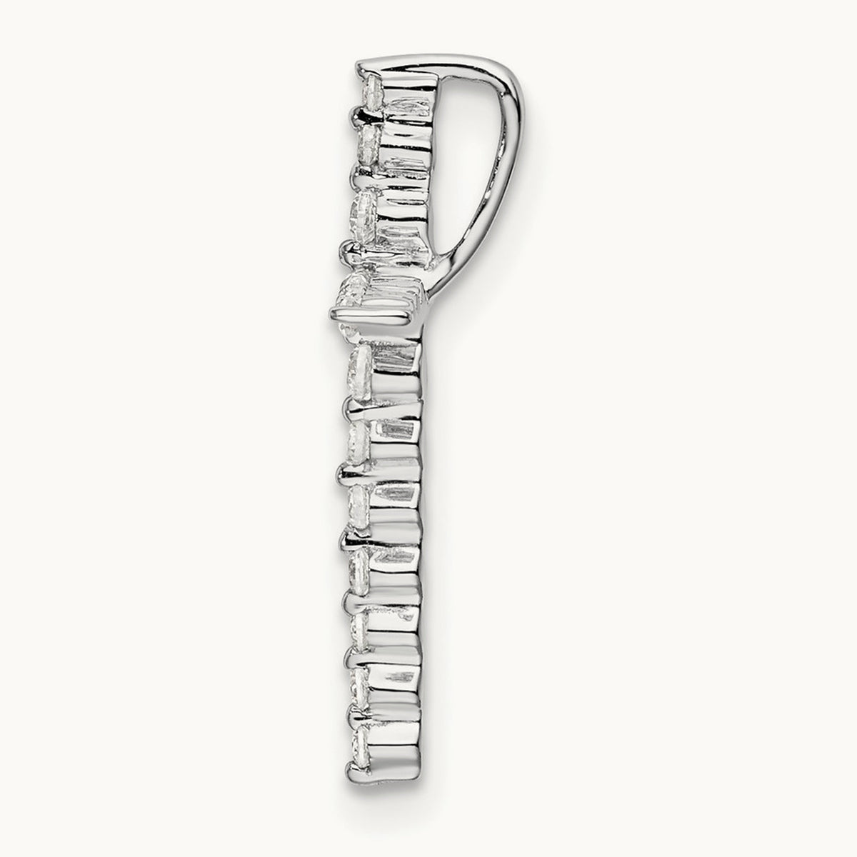 Cross Chain Slide Pendant, 0.15 ct tw Lab-Grown Diamond