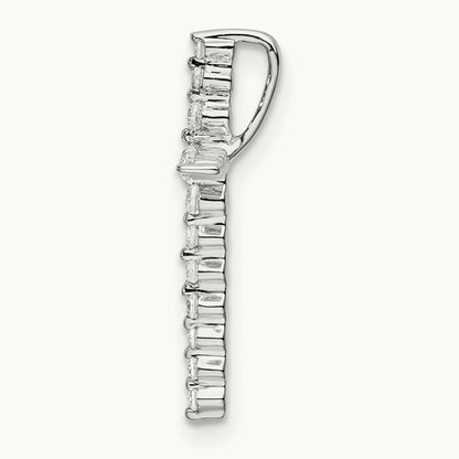 Cross Chain Slide Pendant, 0.15 ct tw Lab-Grown Diamond
