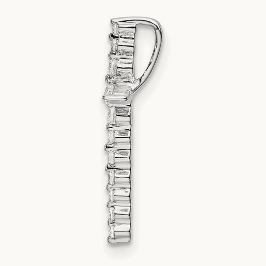Cross Chain Slide Pendant, 0.15 ct tw Lab-Grown Diamond
