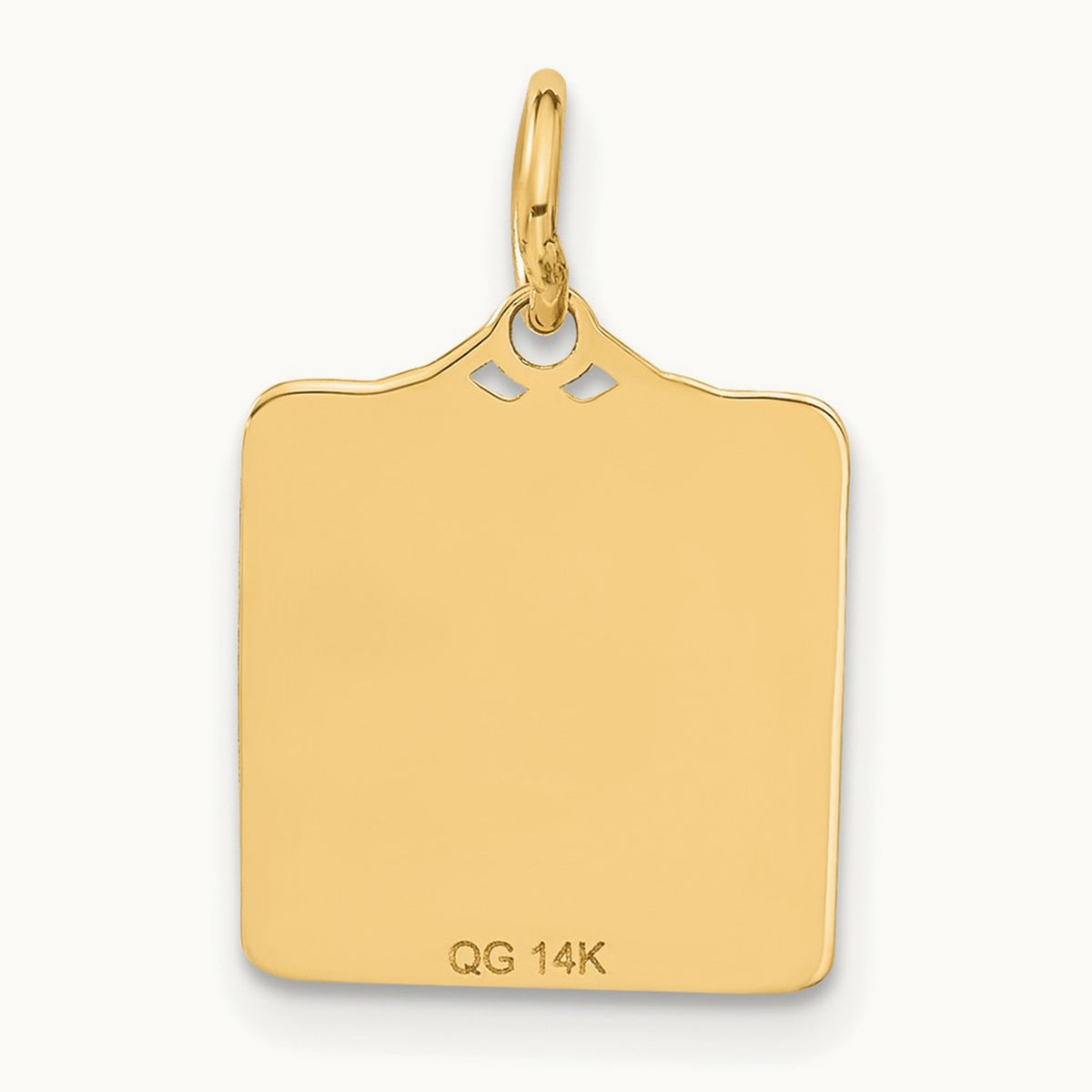 Enameled Blue Engravable Birth Certificate Charm — 20mm