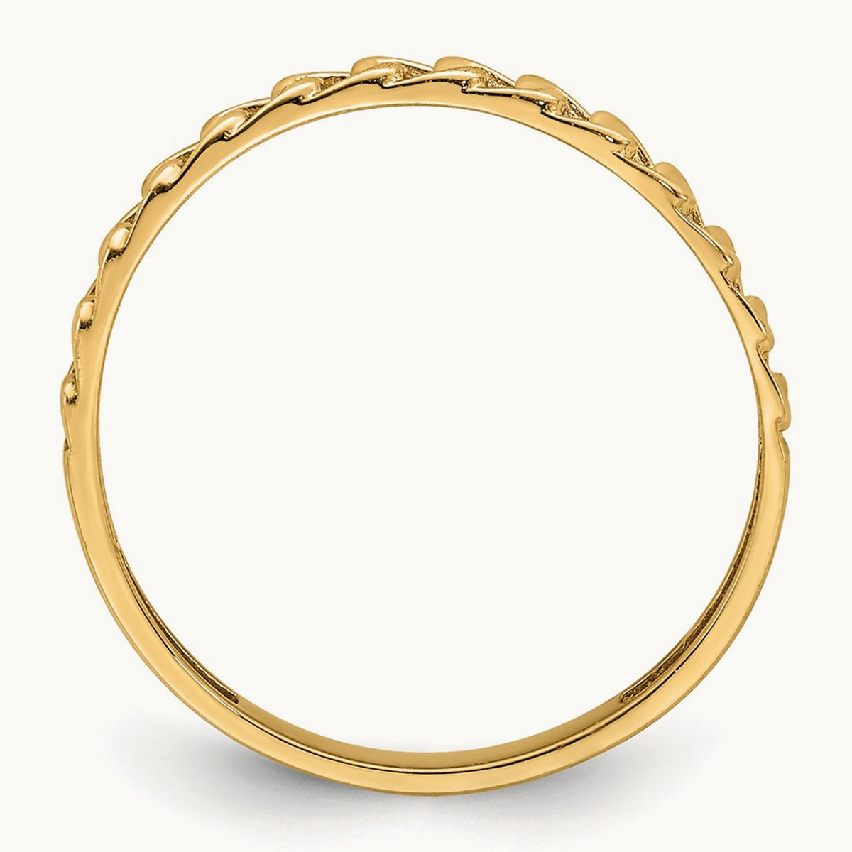Link Design Ring — 14K Rose Gold, 7