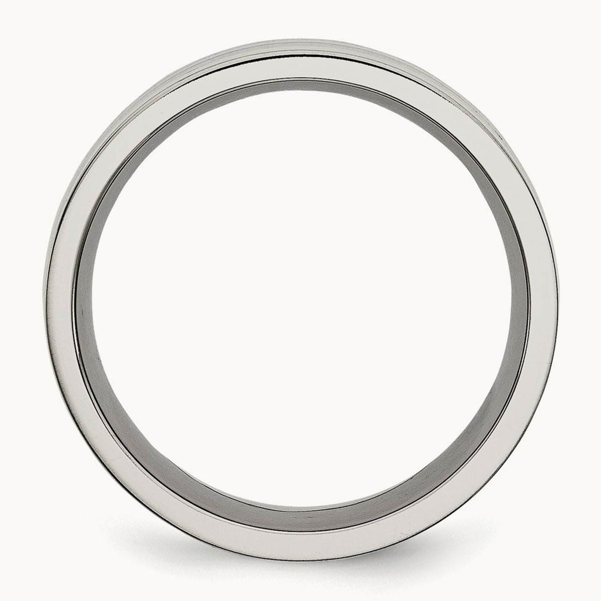 Polished with Black Carbon Fiber Inlay Flat Band — photo set