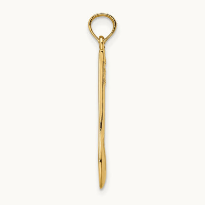 Polished 3-D Spoon Charm, 14K
