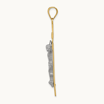 INRI Crucifix Pendant, 14K Two-tone