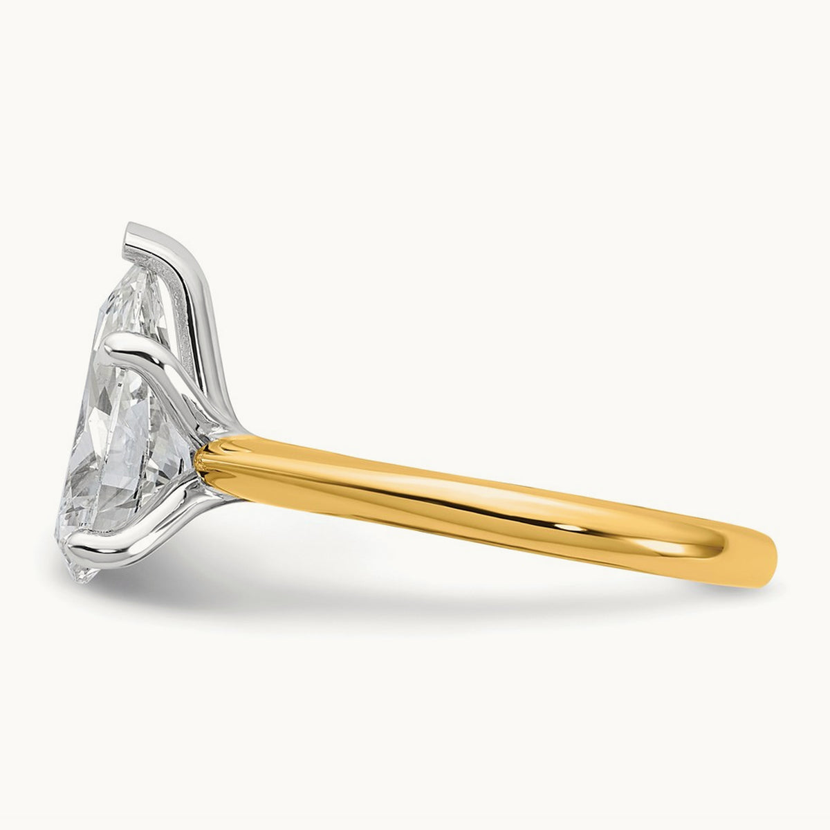 Pear 8X Ring, 3.00 ct tw Lab-Grown Diamond — 14K Two-Tone