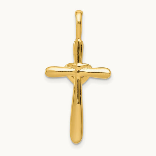 Diamond Cross w/Heart Pendant, 14K
