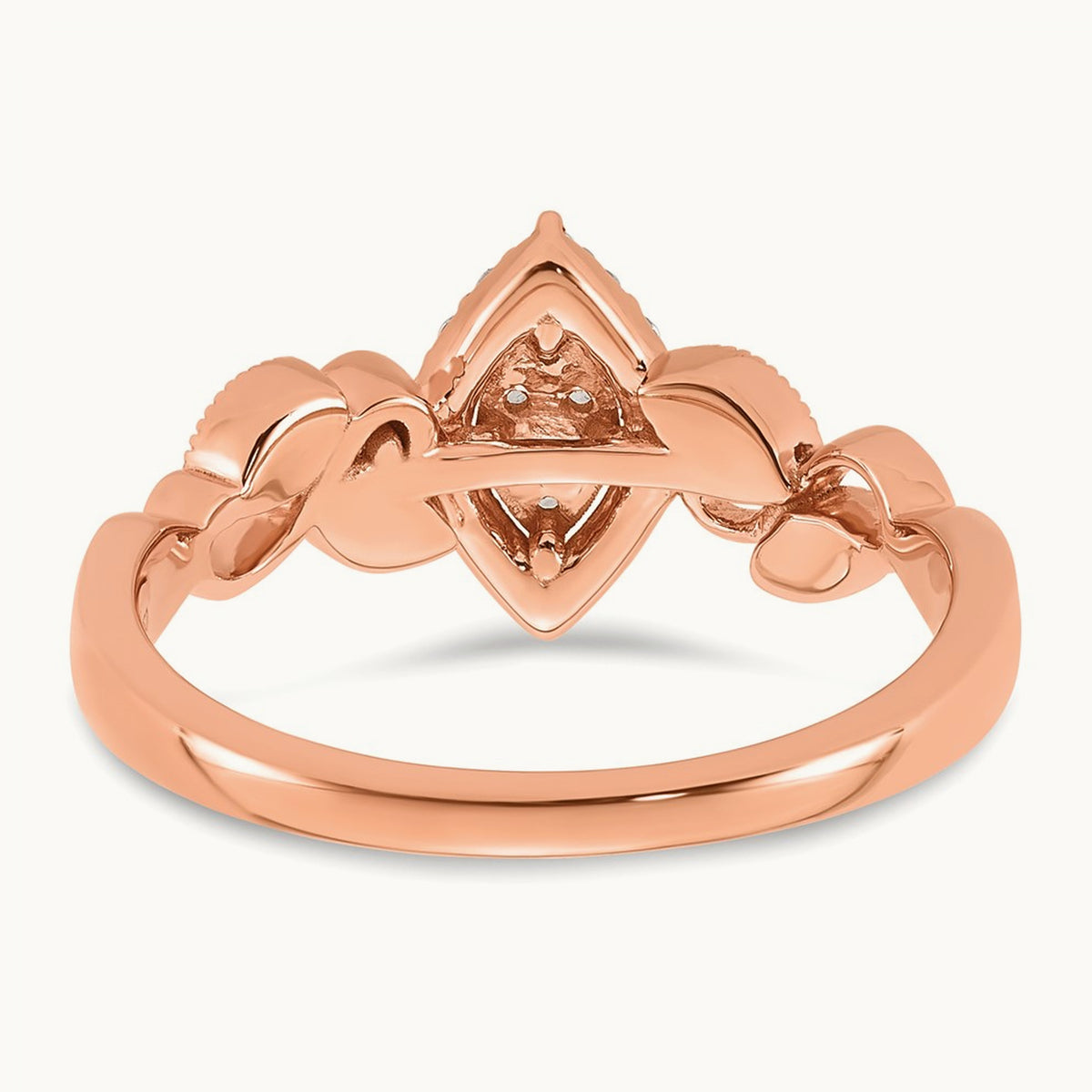 Complete Diamond Cluster Marquise Engagement Ring — 14K Rose Gold