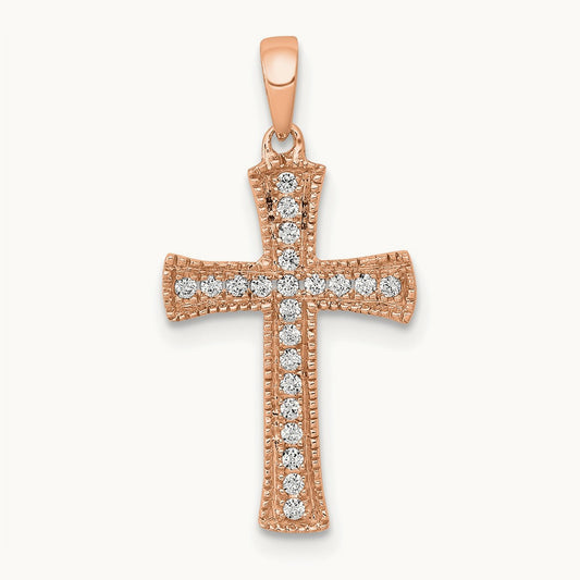 Diamond Pendant, 14K Rose Gold