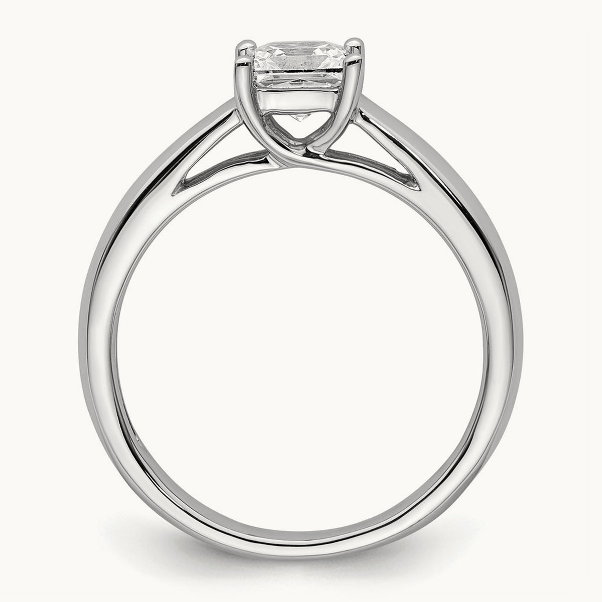 Square Solitaire Engagement Ring Mounting