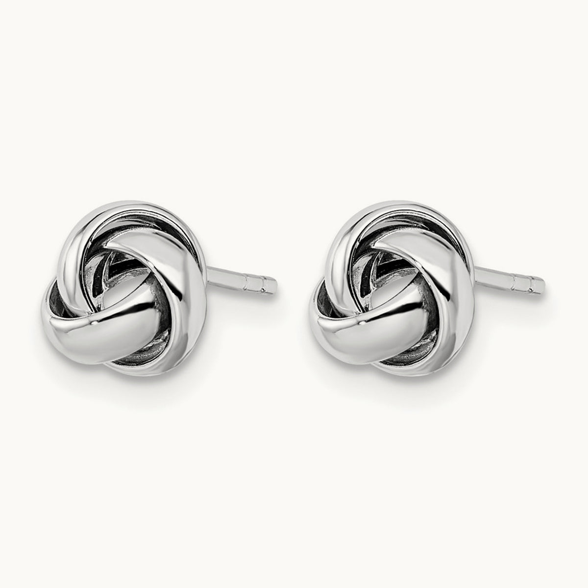 Polished Post Earrings — Leslie's — 10K White Gold