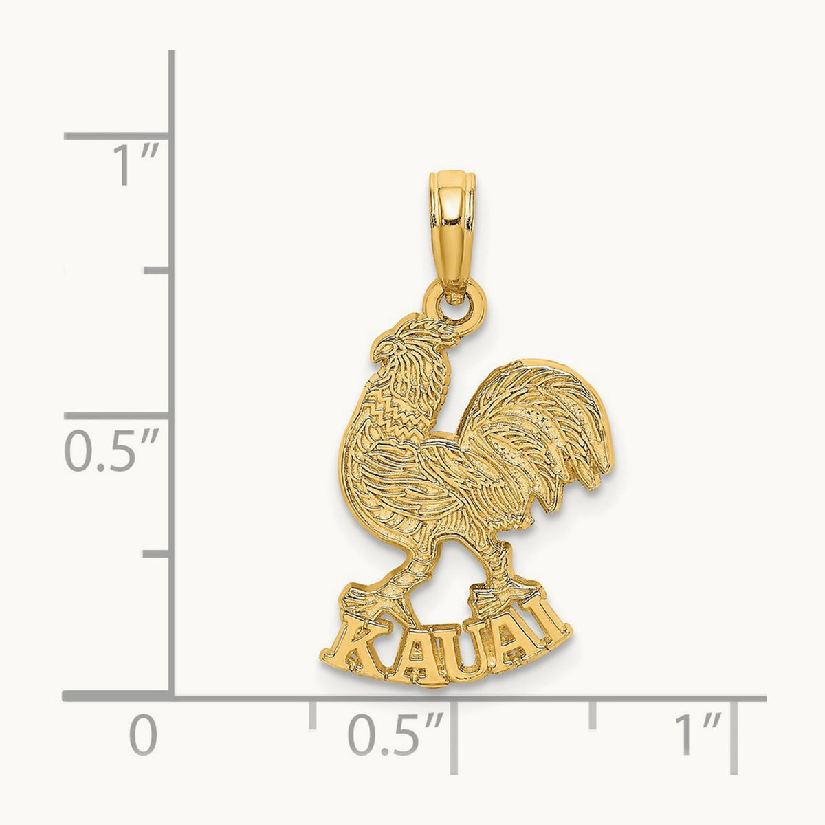 KAUAI Rooster Charm, 14K
