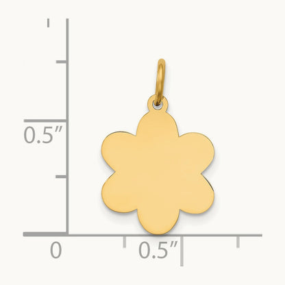 Plain .018 Gauge Engravable Flower Disc Charm — photo set