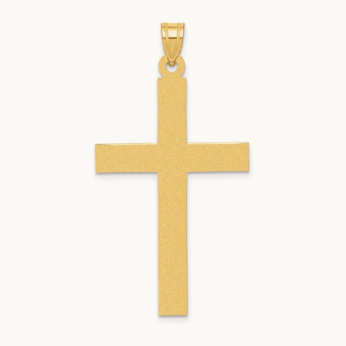 Sandblasted Cross Pendant — 50mm