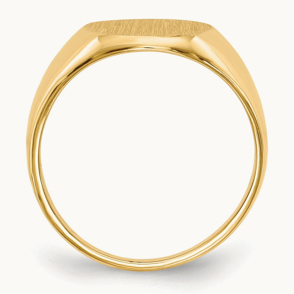 11.0x12. Open Back Signet Ring, 5mm, 14K
