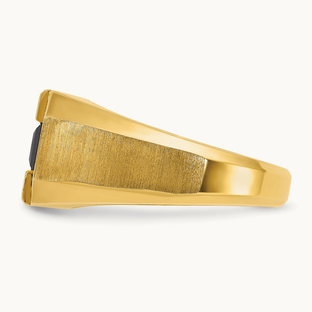 IBGoodman Men's Cr.Sapphire and Diamond Satin Complete Ring, 14K