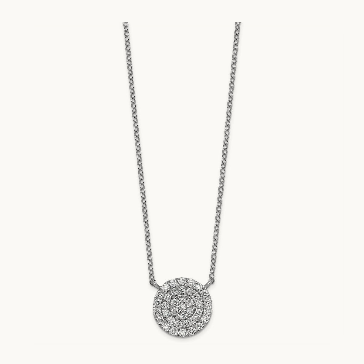 Round Cluster Necklace, 0.50-1.00 ct tw Lab-Grown Diamond