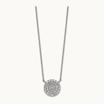 Round Cluster Necklace, 0.50-1.00 ct tw Lab-Grown Diamond