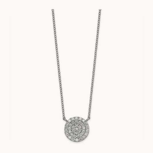 Round Cluster Necklace, 0.50-1.00 ct tw Lab-Grown Diamond