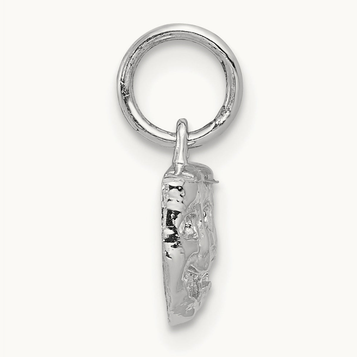 Solid Comedy/Tragedy Charm, 14K White Gold