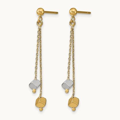 Polished Beaded Post Dangle Earrings — Leslie's — photo set