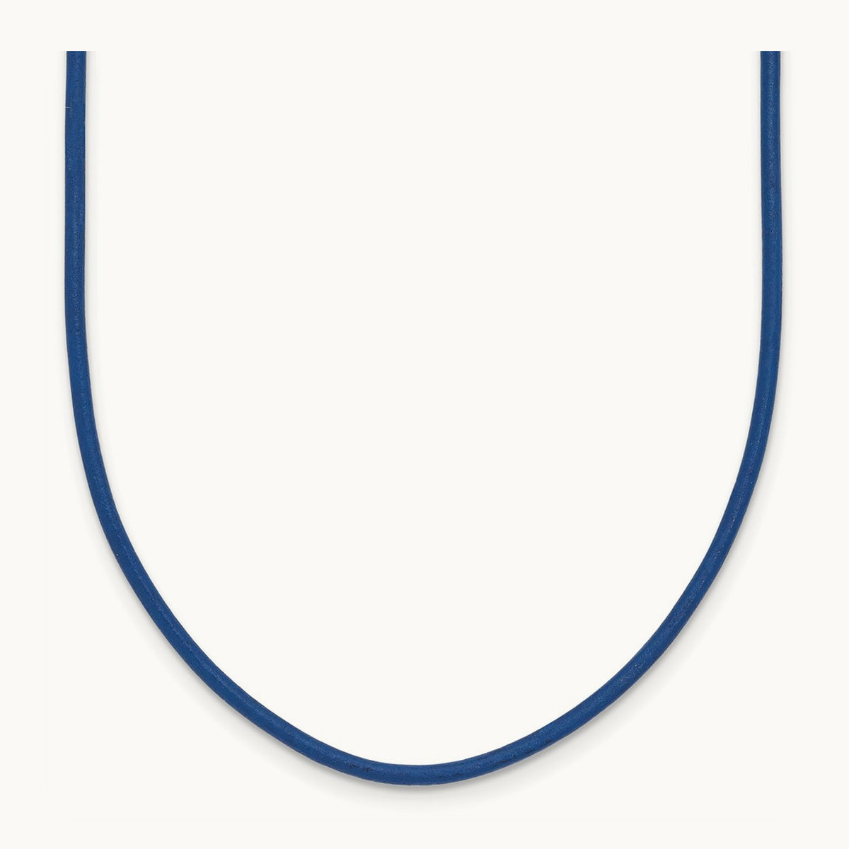 18in Royal Blue Leather Cord Necklace, 1.5mm, 14K