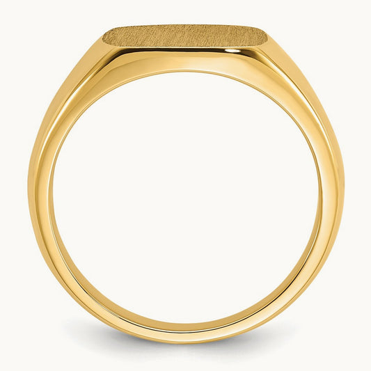 Men's Cushion Signet Ring — IBGoodman — 12x12mm