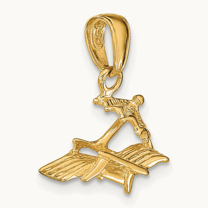 3-D Lounge Beach Chair Pendant, 14K